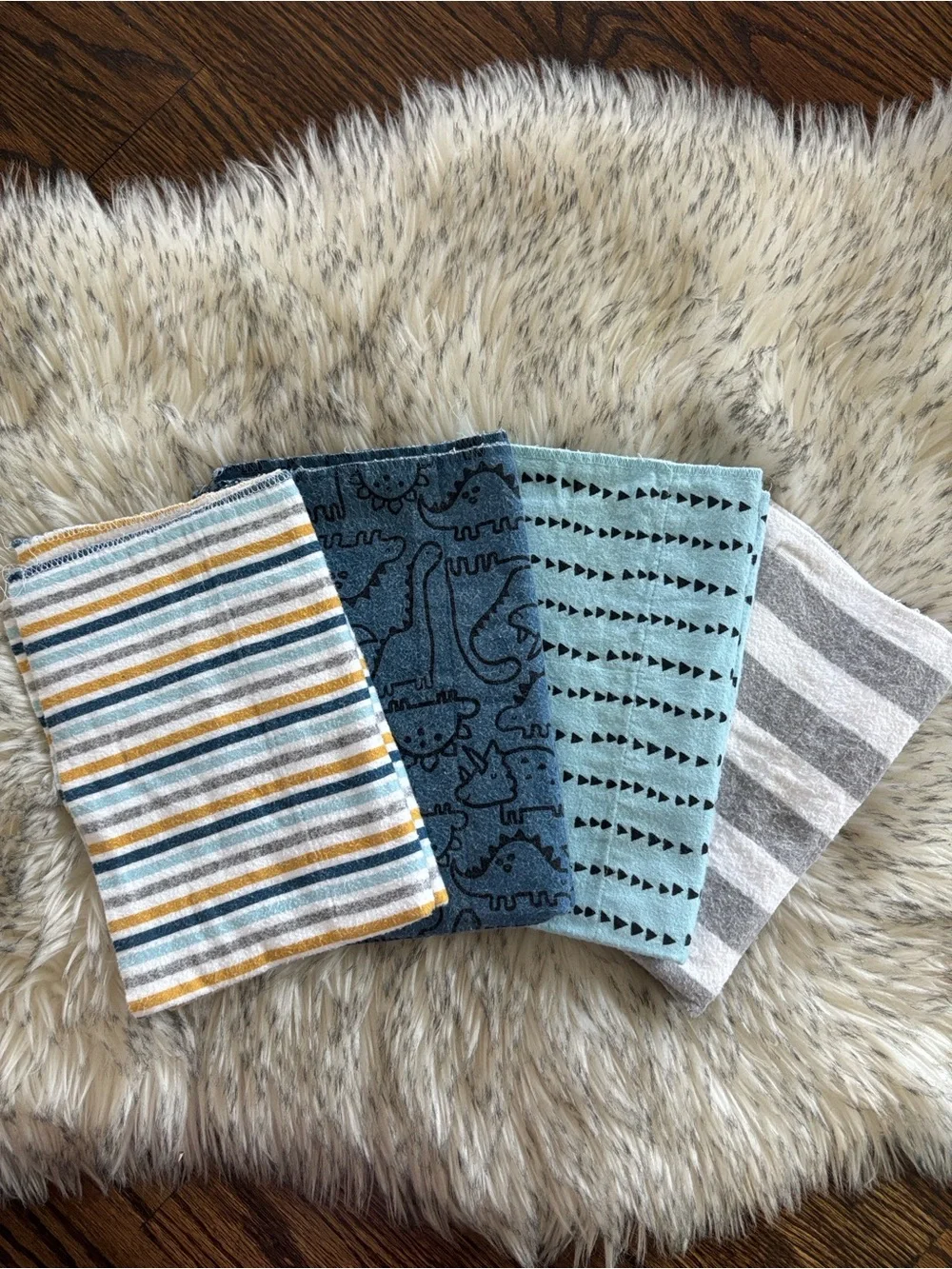 Gerber Baby Boys 8-Pack Cotton Flannel Burp Cloths